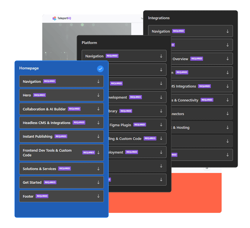 Create entire websites image